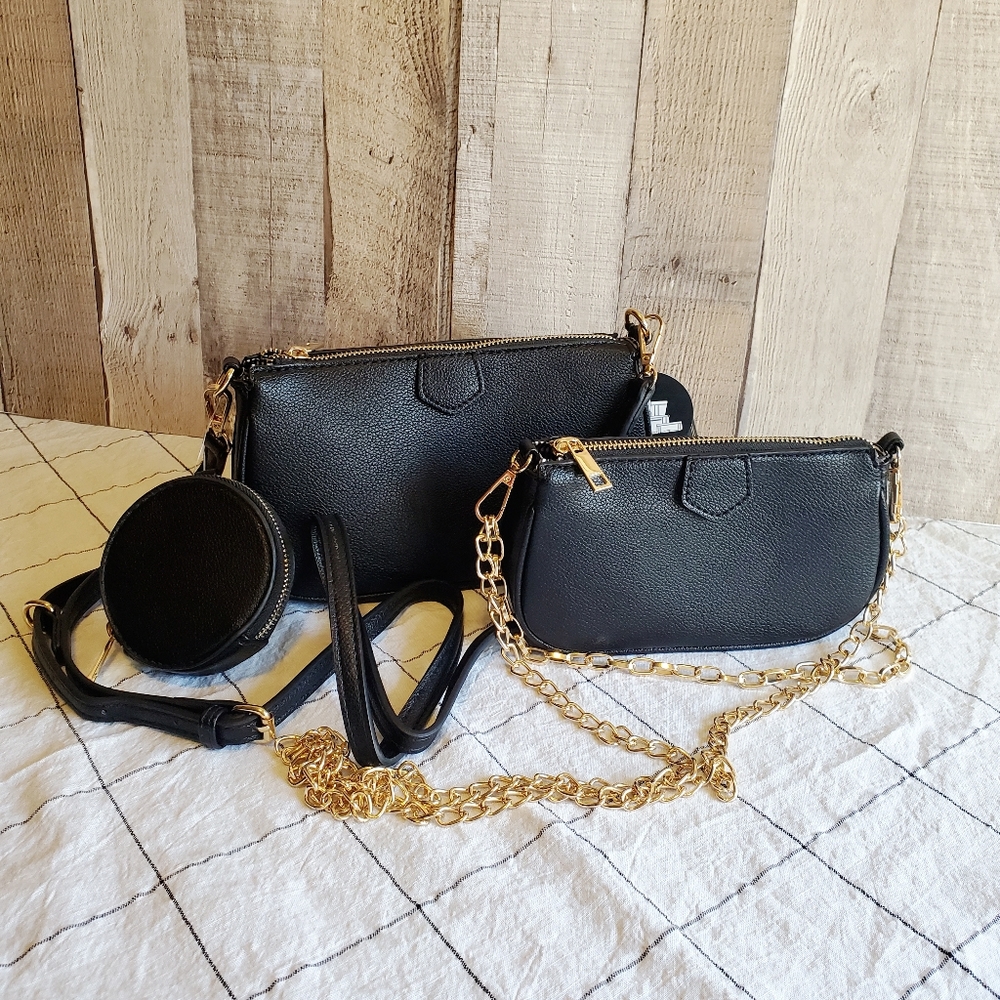 Elegant Black Women's Bag Set